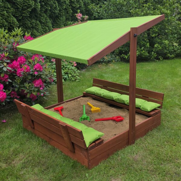 Piaskownica z daszkiem 120 zamykana drewniana impregnowana