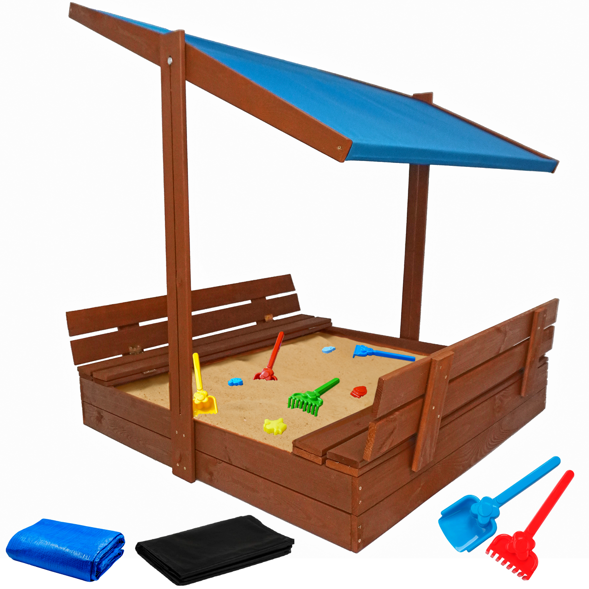 Piaskownica z daszkiem 120 zamykana drewniana impregnowana