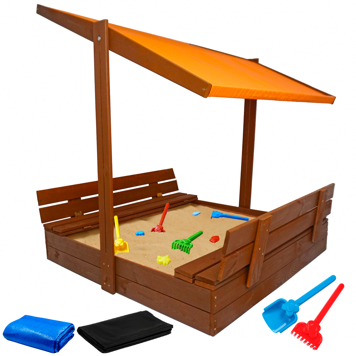 Piaskownica z daszkiem 120 zamykana drewniana impregnowana