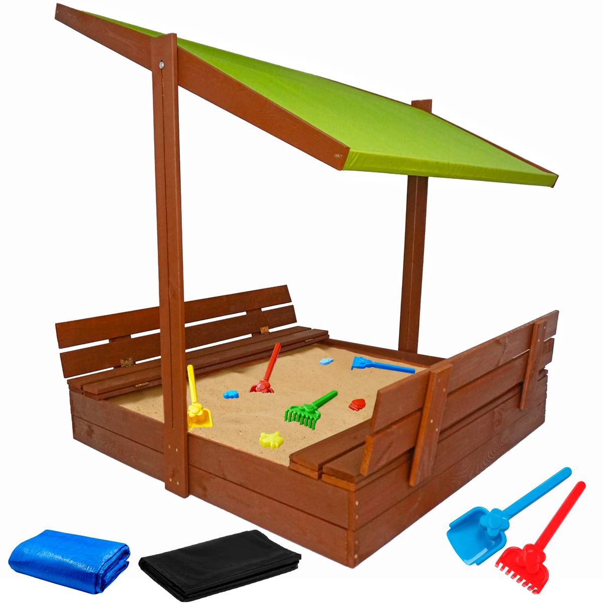 Piaskownica z daszkiem 120 zamykana drewniana impregnowana