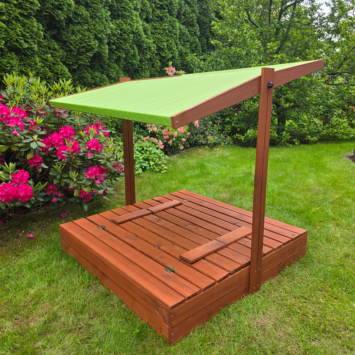 Piaskownica z daszkiem 120 zamykana drewniana impregnowana