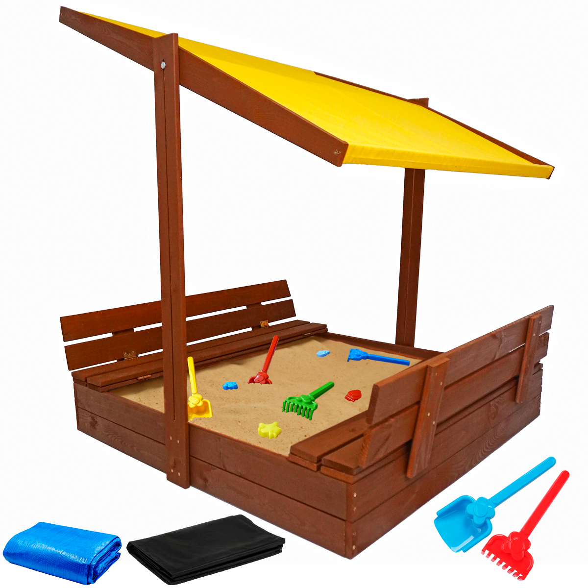 Piaskownica z daszkiem 120 zamykana drewniana impregnowana