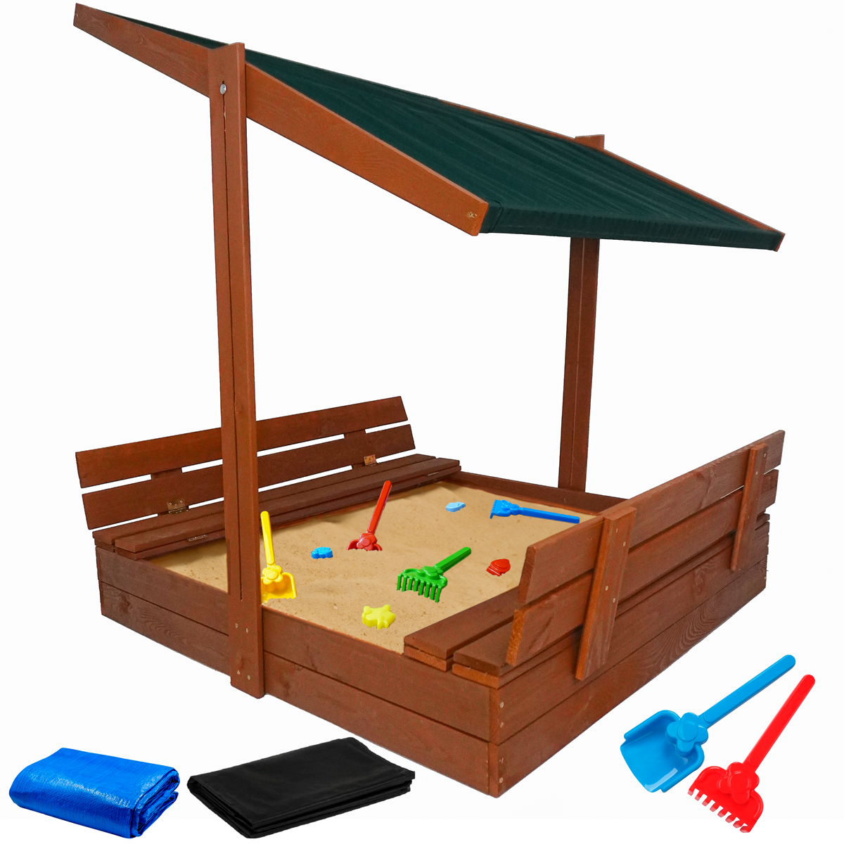 Piaskownica z daszkiem 120 zamykana drewniana impregnowana