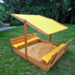 Piaskownica z daszkiem zamykana 150 drewniana impregnowana