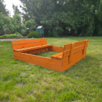 Piaskownica zamykana drewniana 120 impregnowana