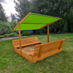 Piaskownica z daszkiem zamykana 150 drewniana impregnowana