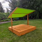 Piaskownica z daszkiem zamykana 150 drewniana impregnowana