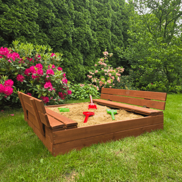 Piaskownica zamykana drewniana 120 impregnowana