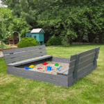 Duża piaskownica zamykana drewniana 150 impregnowana