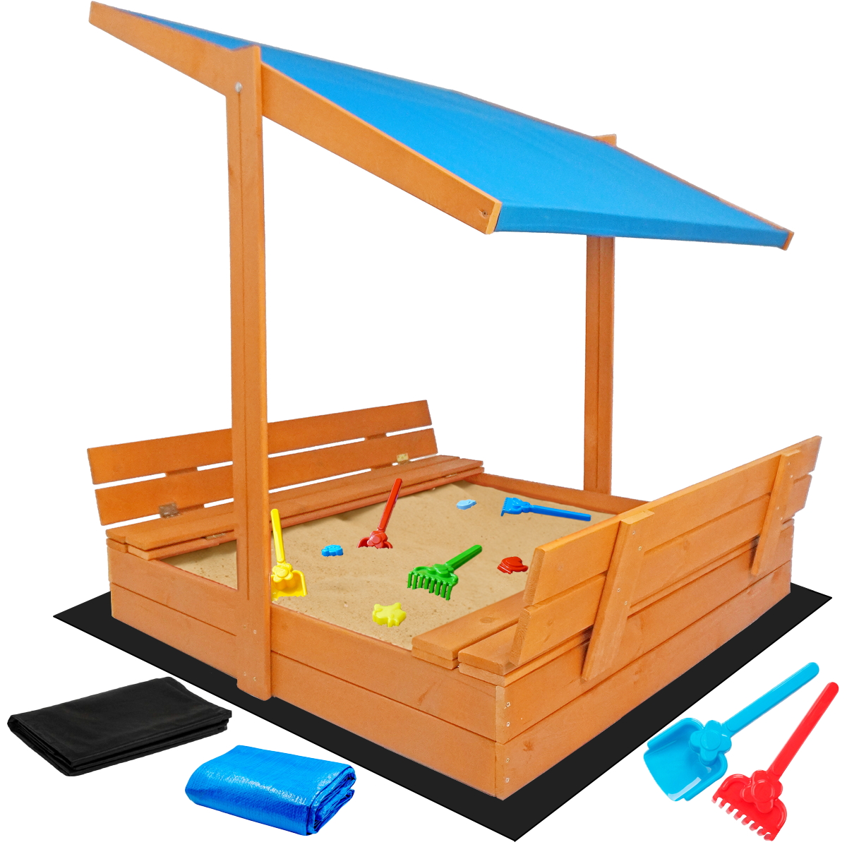 Piaskownica z daszkiem 120 zamykana drewniana impregnowana