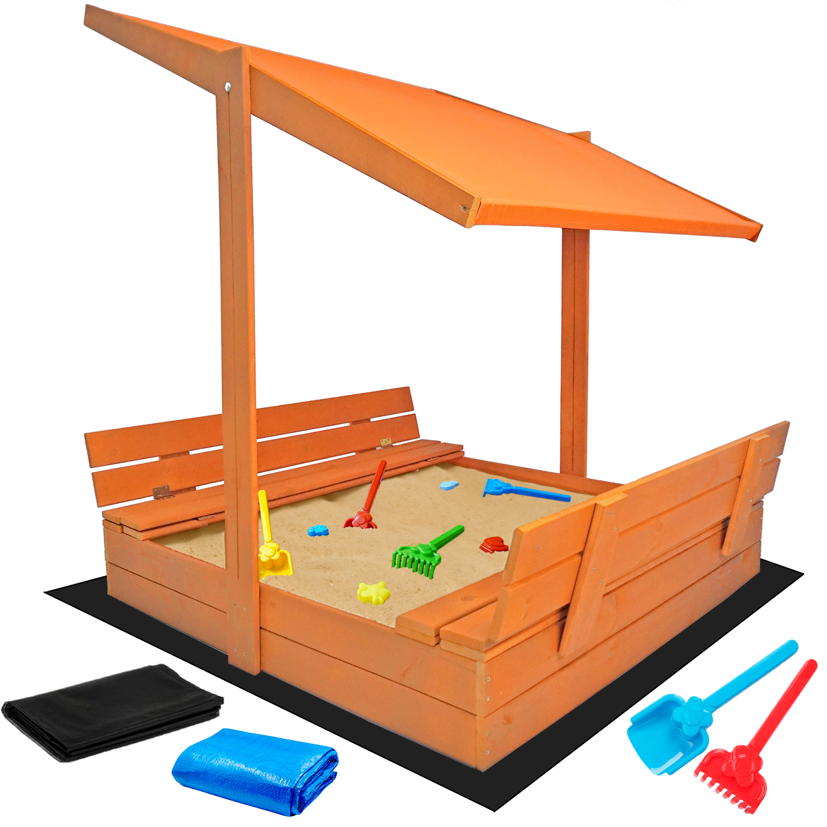 Piaskownica z daszkiem 120 zamykana drewniana impregnowana