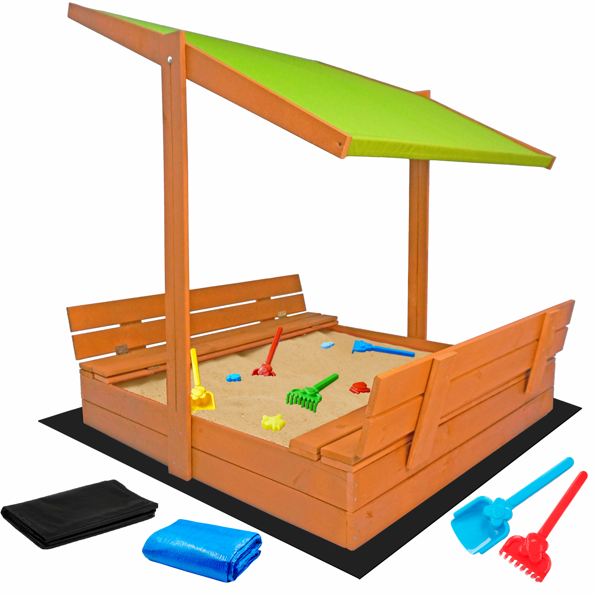 Piaskownica z daszkiem 120 zamykana drewniana impregnowana