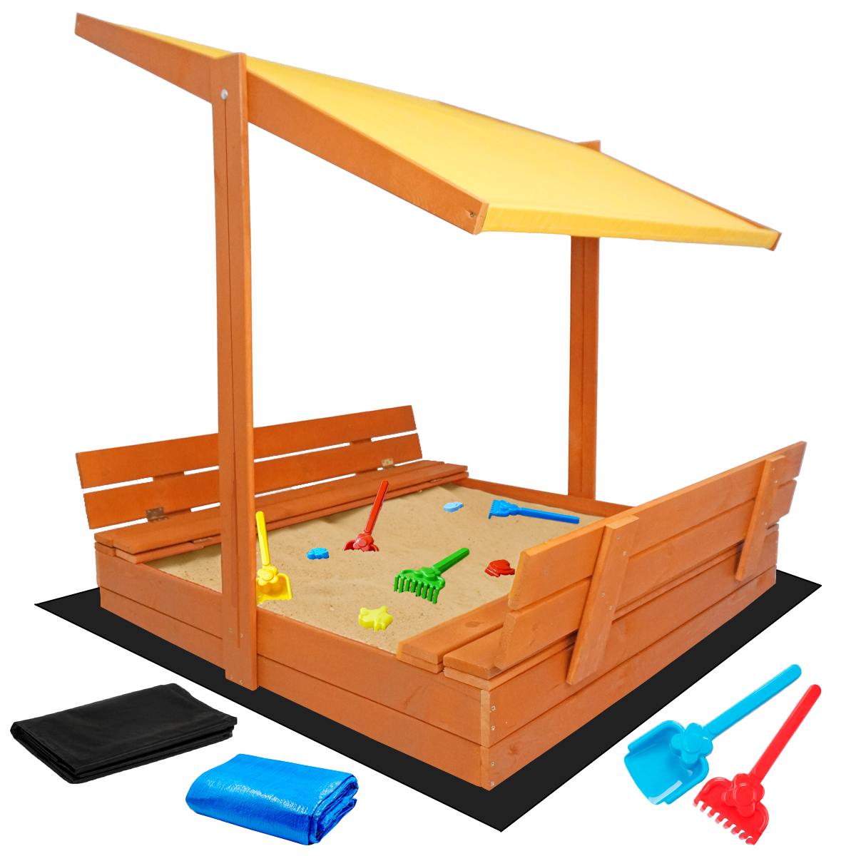 Piaskownica z daszkiem 120 zamykana drewniana impregnowana