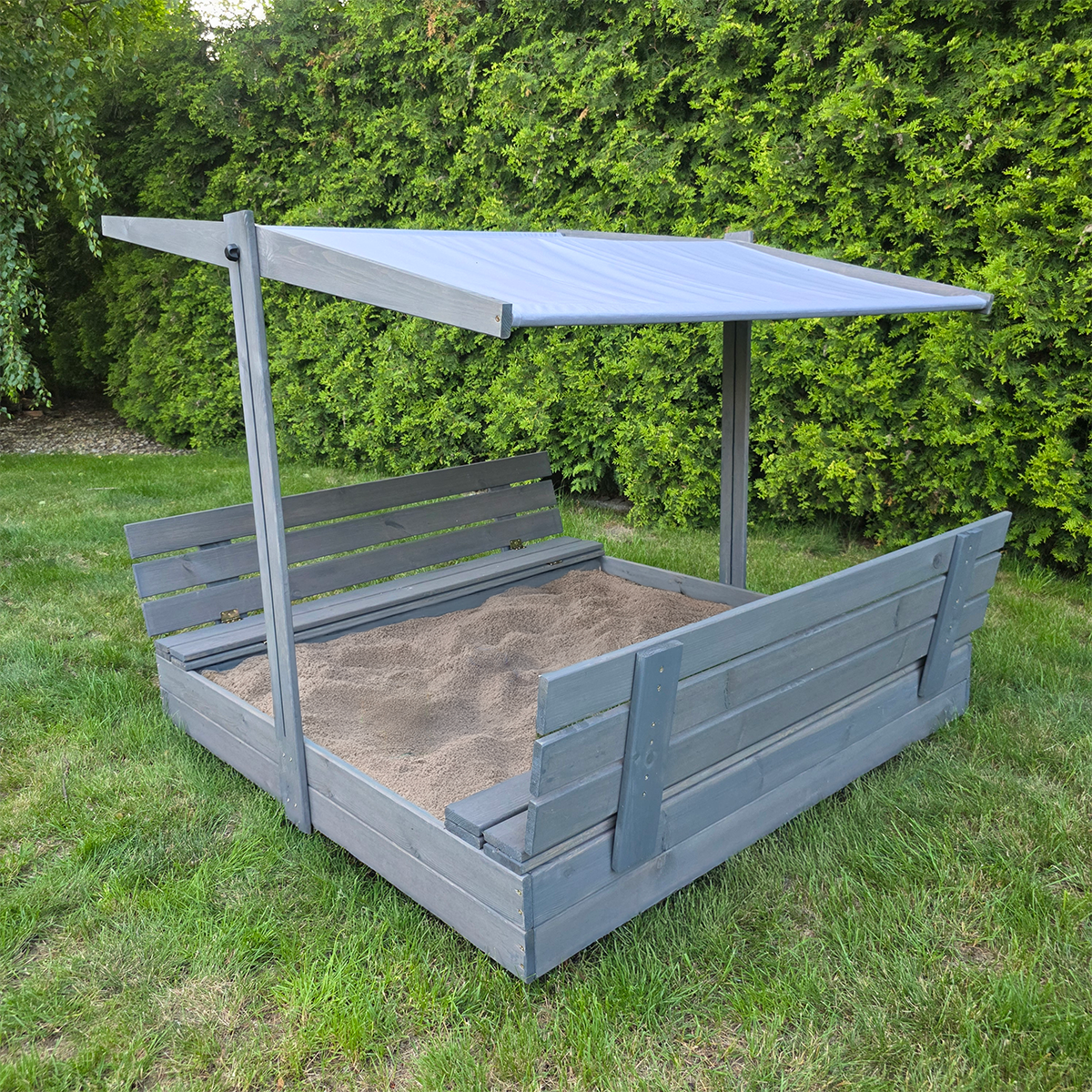 Piaskownica z daszkiem zamykana 150 drewniana impregnowana