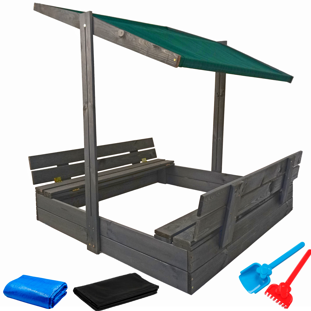 Piaskownica z daszkiem 120 zamykana drewniana impregnowana