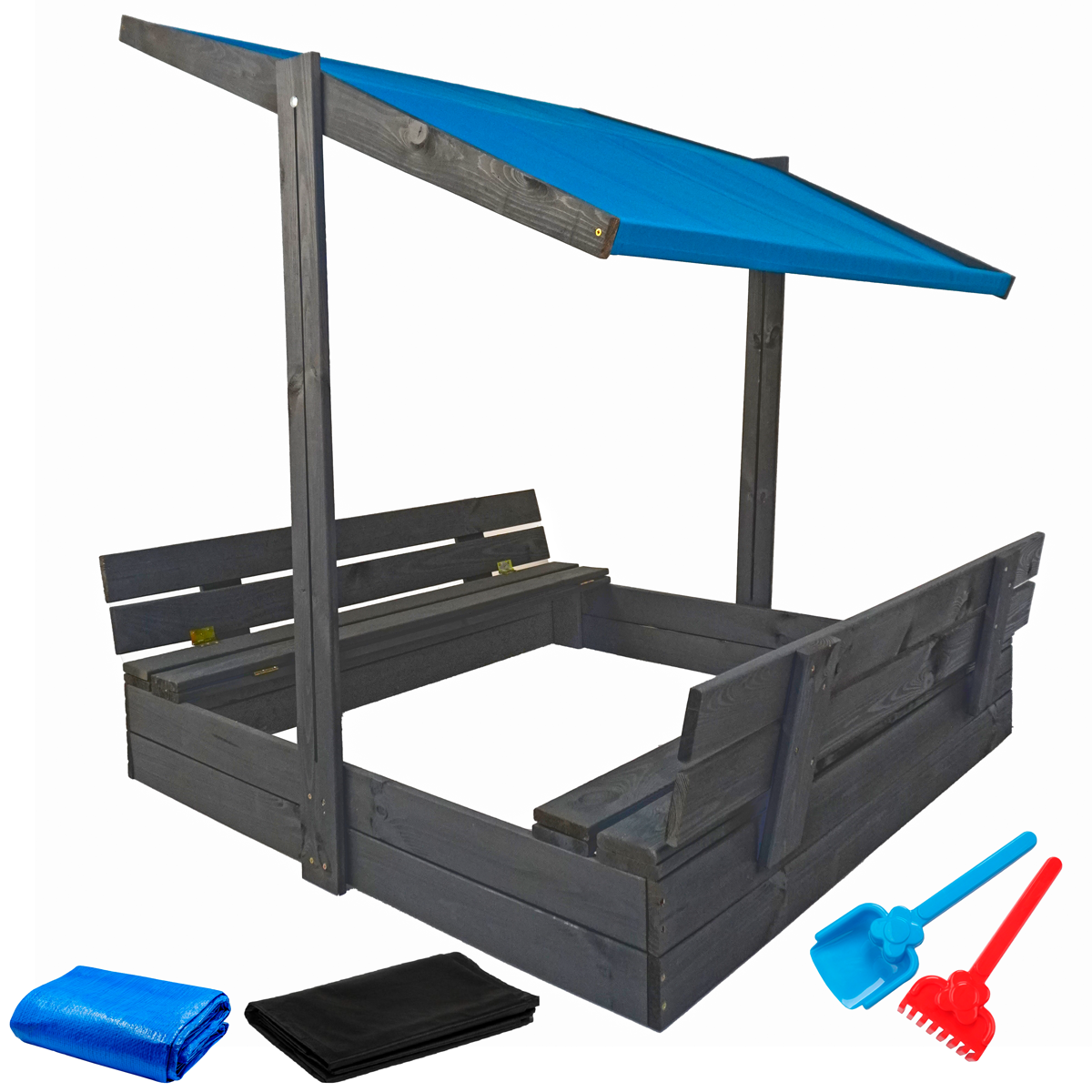 Piaskownica z daszkiem 120 zamykana drewniana impregnowana