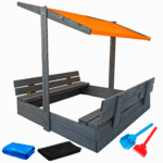 Piaskownica z daszkiem 120 zamykana drewniana impregnowana