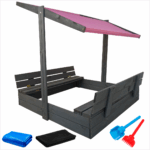 Piaskownica z daszkiem 120 zamykana drewniana impregnowana