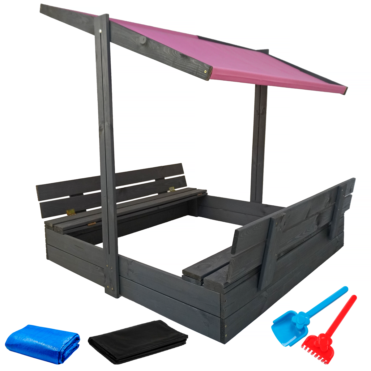 Piaskownica z daszkiem 120 zamykana drewniana impregnowana