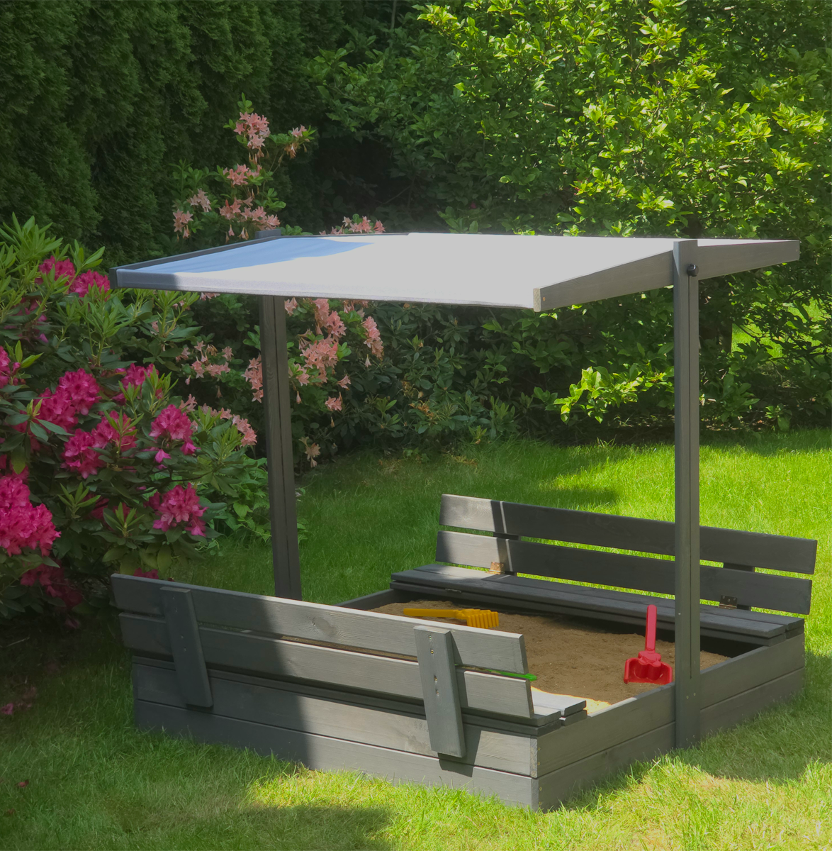 Piaskownica z daszkiem 120 zamykana drewniana impregnowana