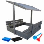 Piaskownica z daszkiem 120 zamykana drewniana impregnowana