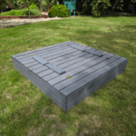 Duża piaskownica zamykana drewniana 150 impregnowana