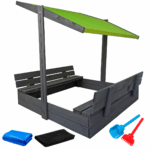 Piaskownica z daszkiem 120 zamykana drewniana impregnowana