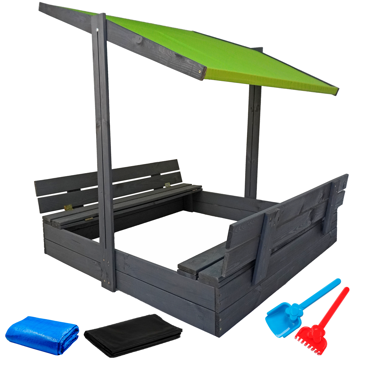 Piaskownica z daszkiem 120 zamykana drewniana impregnowana