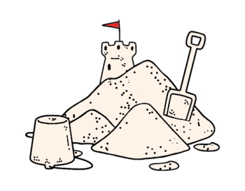 zmniejszone zamek z piasku